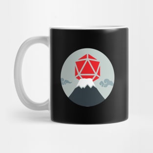 Mount Fuji D20 Dice Sun RPG Landscape Mug